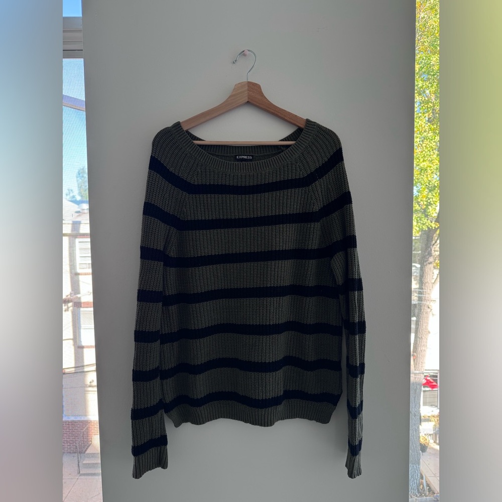 Express knit striped sweater